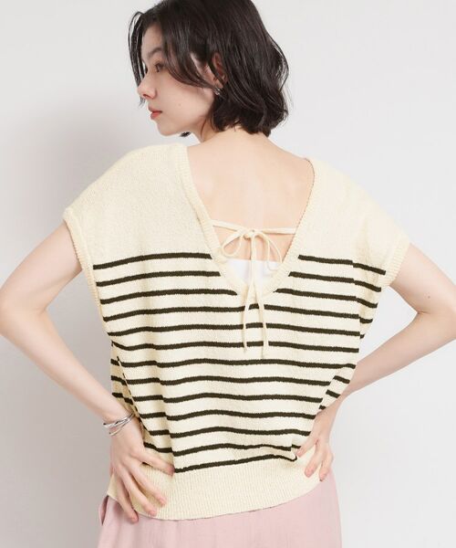 THE SHOP TK / ザ ショップ ティーケー ニット・セーター | ペーパーヤーン風ニット | 詳細10