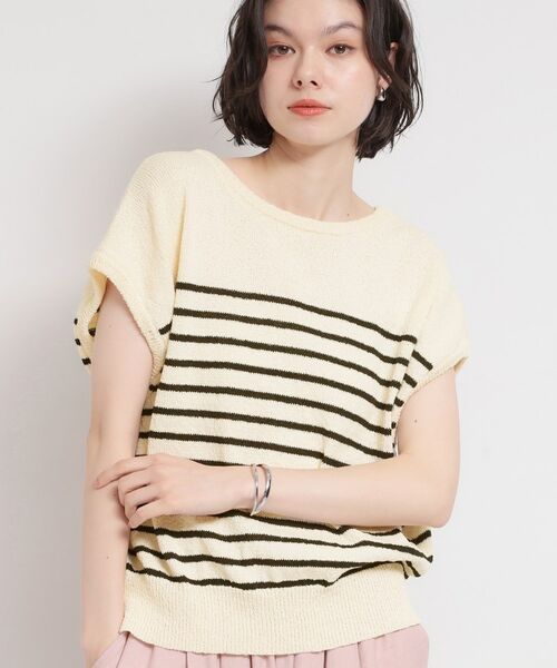 THE SHOP TK / ザ ショップ ティーケー ニット・セーター | ペーパーヤーン風ニット（ライトベージュ(351)）