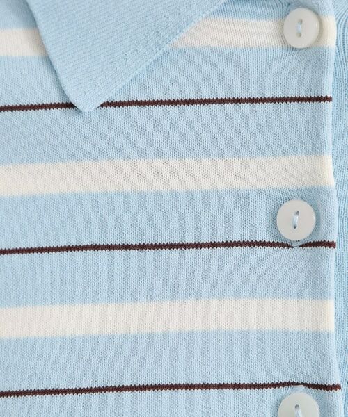 THE SHOP TK / ザ ショップ ティーケー ニット・セーター | 【多機能】レーヨンナイロンボーダーポロニット | 詳細12