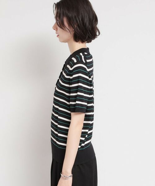 THE SHOP TK / ザ ショップ ティーケー ニット・セーター | 【多機能】レーヨンナイロンボーダーポロニット | 詳細14