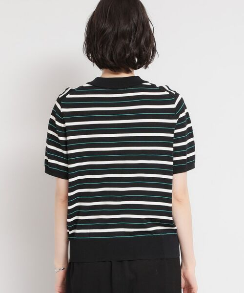 THE SHOP TK / ザ ショップ ティーケー ニット・セーター | 【多機能】レーヨンナイロンボーダーポロニット | 詳細15