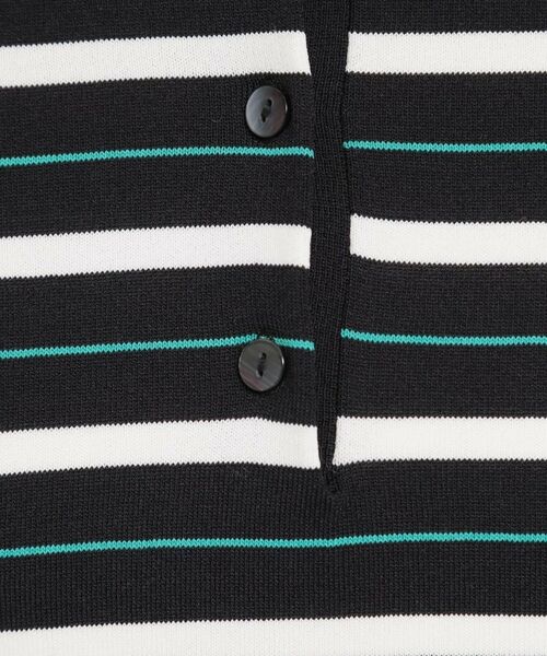 THE SHOP TK / ザ ショップ ティーケー ニット・セーター | 【多機能】レーヨンナイロンボーダーポロニット | 詳細4