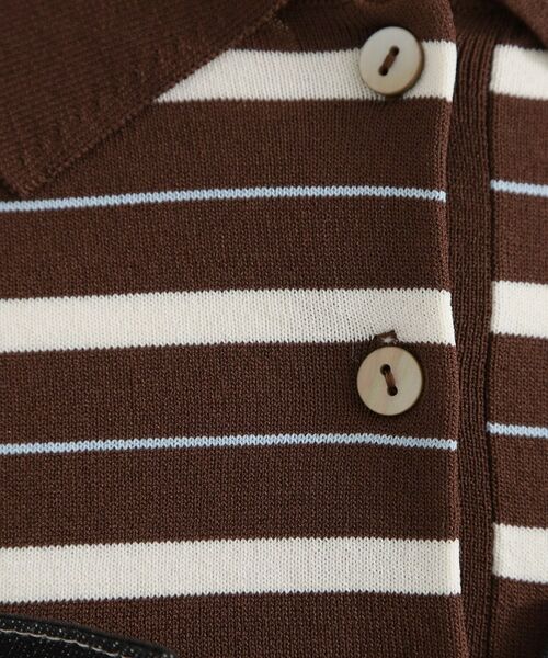 THE SHOP TK / ザ ショップ ティーケー ニット・セーター | 【多機能】レーヨンナイロンボーダーポロニット | 詳細8