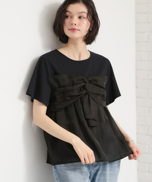 THE SHOP TK / ザ ショップ ティーケー カットソー | 【多機能】ビスチェ風切り替えTシャツ | 詳細1