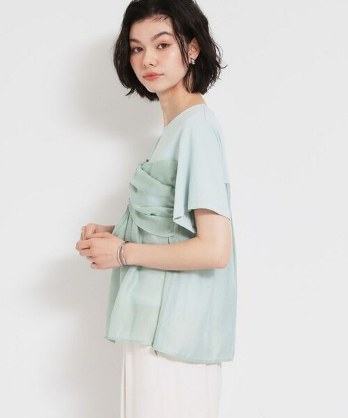 THE SHOP TK / ザ ショップ ティーケー Tシャツ | 【ひんやり／吸水速乾／UV】ビスチェ風切り替えTシャツ | 詳細12