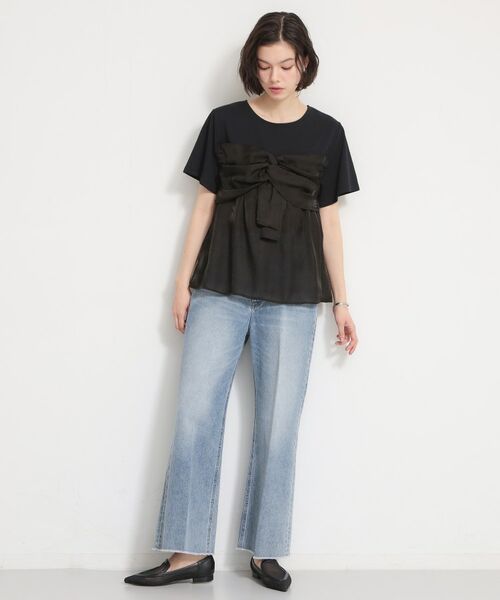 THE SHOP TK / ザ ショップ ティーケー カットソー | 【多機能】ビスチェ風切り替えTシャツ | 詳細2