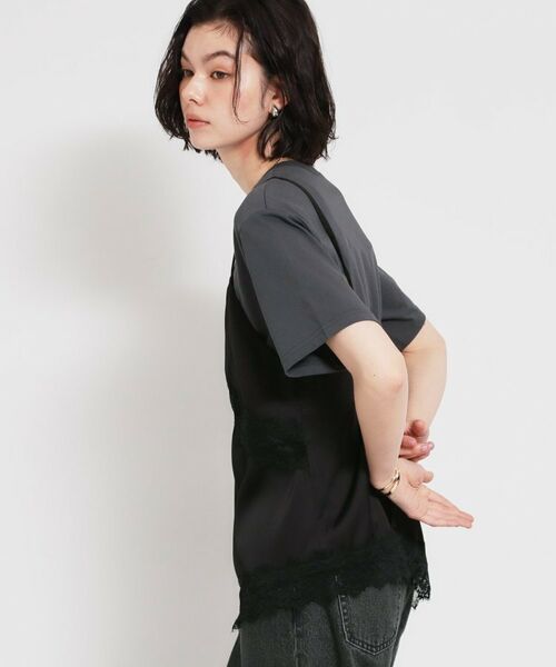 THE SHOP TK / ザ ショップ ティーケー キャミソール・チューブトップ | アシンメトリーサテンレースキャミ | 詳細13