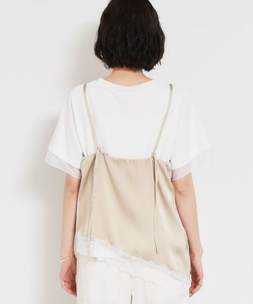 THE SHOP TK / ザ ショップ ティーケー キャミソール・チューブトップ | アシンメトリーサテンレースキャミ | 詳細18