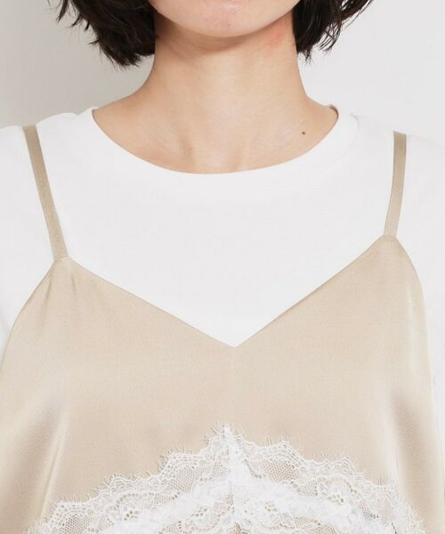 THE SHOP TK / ザ ショップ ティーケー キャミソール・チューブトップ | アシンメトリーサテンレースキャミ | 詳細19