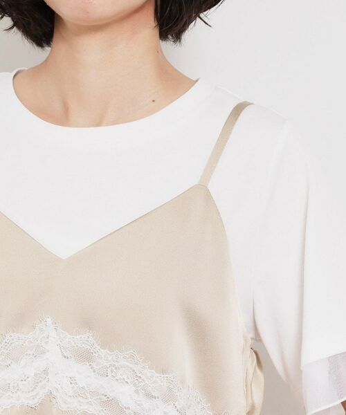 THE SHOP TK / ザ ショップ ティーケー キャミソール・チューブトップ | アシンメトリーサテンレースキャミ | 詳細20