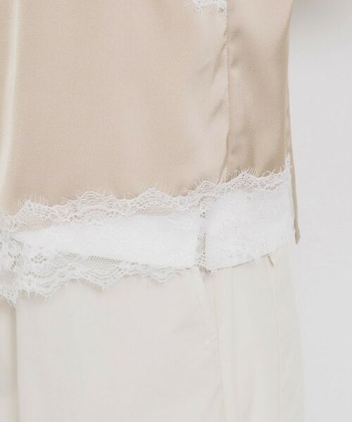 THE SHOP TK / ザ ショップ ティーケー キャミソール・チューブトップ | アシンメトリーサテンレースキャミ | 詳細22