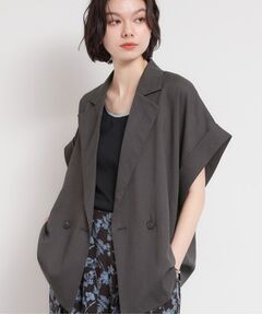 THE SHOP TK / ザ ショップ ティーケー テーラードジャケット | 麻調メッシュダブルブレストジャケット