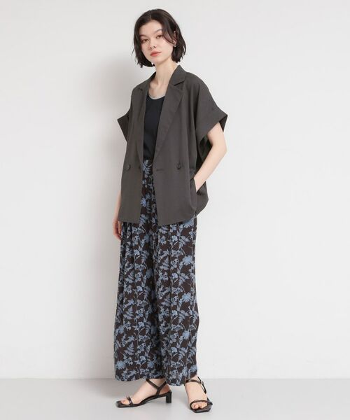 THE SHOP TK / ザ ショップ ティーケー テーラードジャケット | 麻調メッシュダブルブレストジャケット | 詳細3