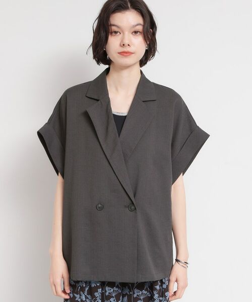 THE SHOP TK / ザ ショップ ティーケー テーラードジャケット | 麻調メッシュダブルブレストジャケット | 詳細5