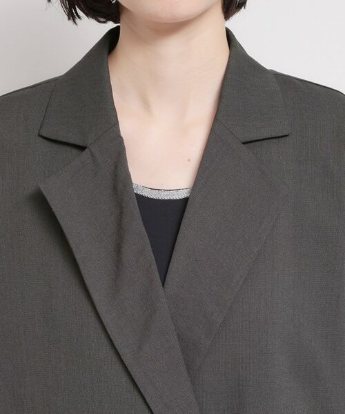 THE SHOP TK / ザ ショップ ティーケー テーラードジャケット | 麻調メッシュダブルブレストジャケット | 詳細8