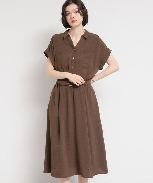 THE SHOP TK / ザ ショップ ティーケー ロング・マキシ丈ワンピース | 【多機能】Wポケットスキッパーワンピース | 詳細1