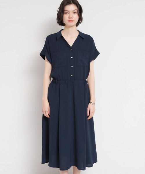 THE SHOP TK / ザ ショップ ティーケー ロング・マキシ丈ワンピース | 【多機能】Wポケットスキッパーワンピース | 詳細24