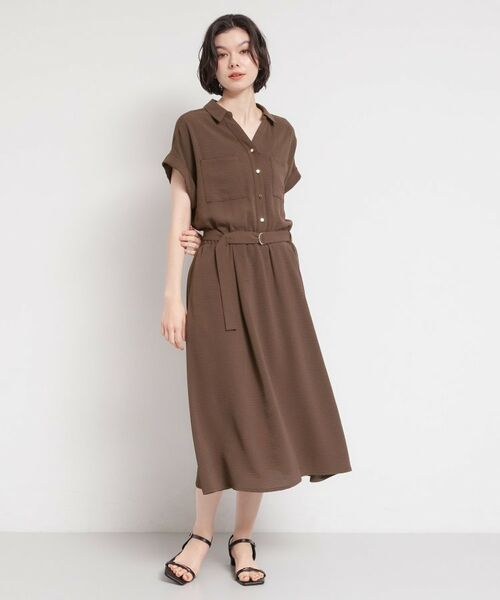 THE SHOP TK / ザ ショップ ティーケー ロング・マキシ丈ワンピース | 【多機能】Wポケットスキッパーワンピース | 詳細3