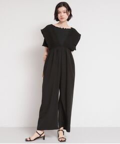 THE SHOP TK / ザ ショップ ティーケー サロペット・オールインワン | シャーリングサロペット