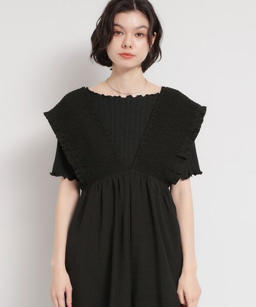 THE SHOP TK / ザ ショップ ティーケー サロペット・オールインワン | シャーリングサロペット | 詳細1