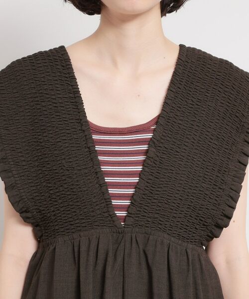 THE SHOP TK / ザ ショップ ティーケー サロペット・オールインワン | シャーリングサロペット | 詳細12