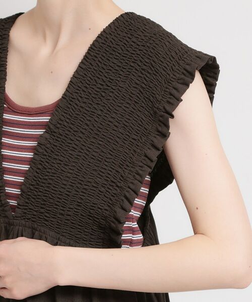 THE SHOP TK / ザ ショップ ティーケー サロペット・オールインワン | シャーリングサロペット | 詳細13