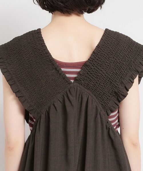 THE SHOP TK / ザ ショップ ティーケー サロペット・オールインワン | シャーリングサロペット | 詳細14