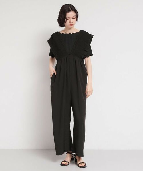 THE SHOP TK / ザ ショップ ティーケー サロペット・オールインワン | シャーリングサロペット | 詳細3