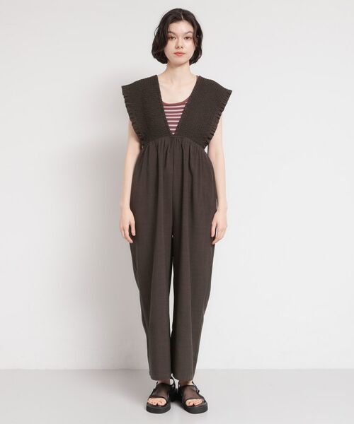 THE SHOP TK / ザ ショップ ティーケー サロペット・オールインワン | シャーリングサロペット | 詳細9