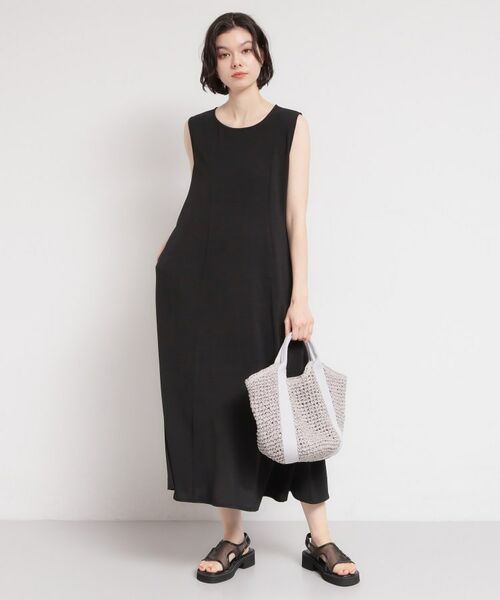THE SHOP TK / ザ ショップ ティーケー ロング・マキシ丈ワンピース | 【多機能】ノースリーブフレアワンピース | 詳細1