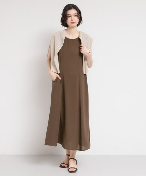 THE SHOP TK / ザ ショップ ティーケー ロング・マキシ丈ワンピース | 【多機能】ノースリーブフレアワンピース | 詳細5