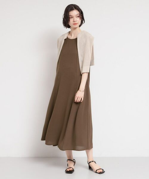 THE SHOP TK / ザ ショップ ティーケー ロング・マキシ丈ワンピース | 【多機能】ノースリーブフレアワンピース | 詳細6