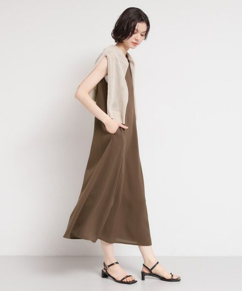 THE SHOP TK / ザ ショップ ティーケー ロング・マキシ丈ワンピース | 【多機能】ノースリーブフレアワンピース | 詳細7