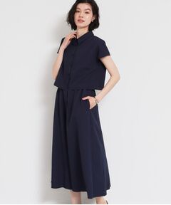 THE SHOP TK / ザ ショップ ティーケー ロング・マキシ丈ワンピース | サッカードッキング風ワンピース