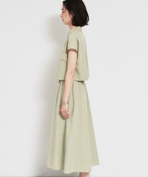 THE SHOP TK / ザ ショップ ティーケー ロング・マキシ丈ワンピース | サッカードッキング風ワンピース | 詳細10