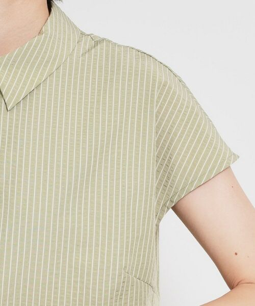 THE SHOP TK / ザ ショップ ティーケー ロング・マキシ丈ワンピース | サッカードッキング風ワンピース | 詳細13