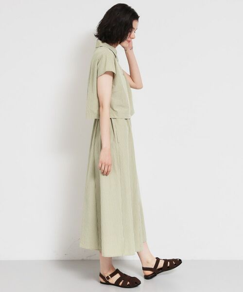 THE SHOP TK / ザ ショップ ティーケー ロング・マキシ丈ワンピース | サッカードッキング風ワンピース | 詳細2