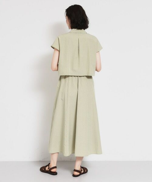 THE SHOP TK / ザ ショップ ティーケー ロング・マキシ丈ワンピース | サッカードッキング風ワンピース | 詳細3