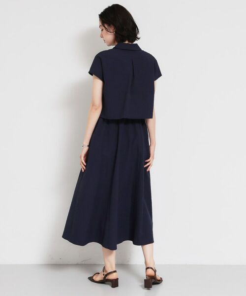 THE SHOP TK / ザ ショップ ティーケー ロング・マキシ丈ワンピース | サッカードッキング風ワンピース | 詳細7