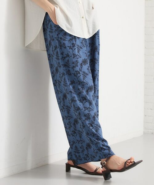 THE SHOP TK / ザ ショップ ティーケー パンツ | 【多機能】プリントイージーパンツ（ブルー(193)）