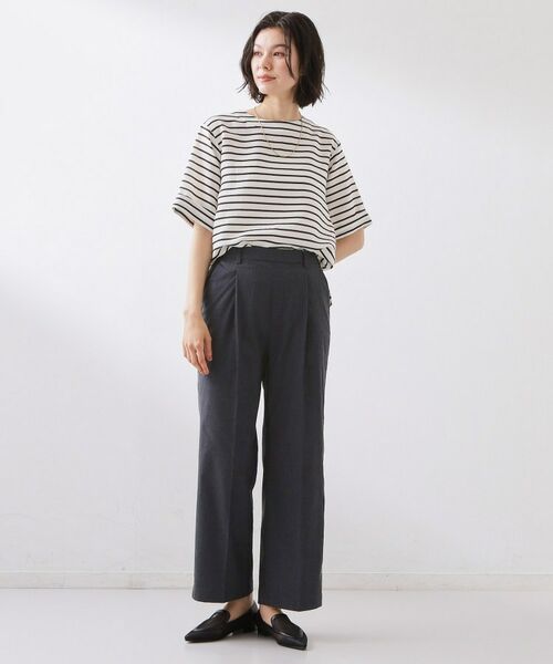 THE SHOP TK / ザ ショップ ティーケー パンツ | 【着丈選べる】ハイパーストレッチ ワイドパンツ | 詳細15