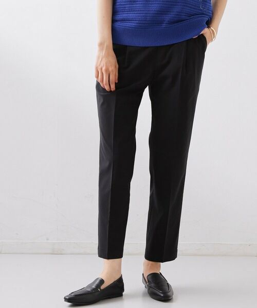 THE SHOP TK / ザ ショップ ティーケー パンツ | 【着丈選べる】ハイパーストレッチ テーパードパンツ（ブラック(019)）