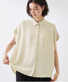 THE SHOP TK / ザ ショップ ティーケー シャツ・ブラウス | ポーラ衿付きフレンチ袖シャツ