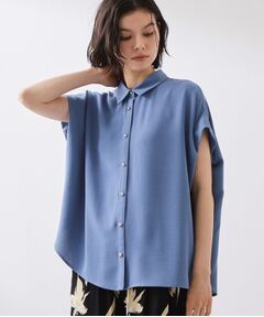 THE SHOP TK / ザ ショップ ティーケー シャツ・ブラウス | ポーラ衿付きフレンチ袖シャツ