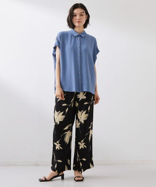 THE SHOP TK / ザ ショップ ティーケー シャツ・ブラウス | ポーラ衿付きフレンチ袖シャツ | 詳細11