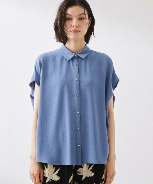 THE SHOP TK / ザ ショップ ティーケー シャツ・ブラウス | ポーラ衿付きフレンチ袖シャツ | 詳細17