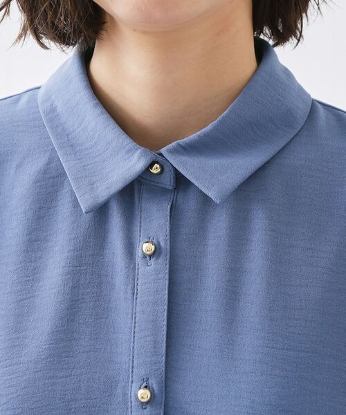 THE SHOP TK / ザ ショップ ティーケー シャツ・ブラウス | ポーラ衿付きフレンチ袖シャツ | 詳細20