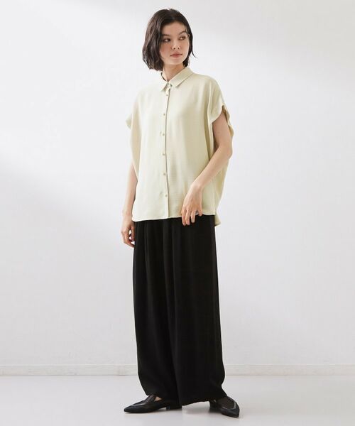 THE SHOP TK / ザ ショップ ティーケー シャツ・ブラウス | ポーラ衿付きフレンチ袖シャツ | 詳細7