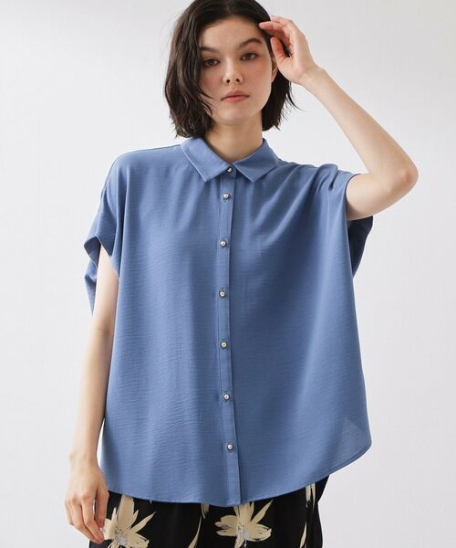 THE SHOP TK / ザ ショップ ティーケー シャツ・ブラウス | ポーラ衿付きフレンチ袖シャツ | 詳細9