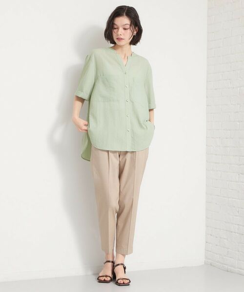 THE SHOP TK / ザ ショップ ティーケー シャツ・ブラウス | Wポケット金ボタンシャツ5分袖 | 詳細11